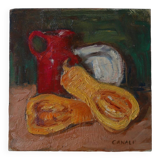 Nature morte, huile sur bois