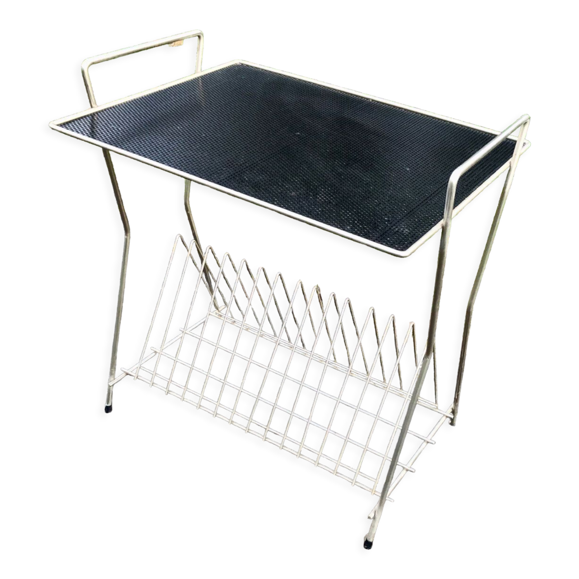 Side table vinyl door