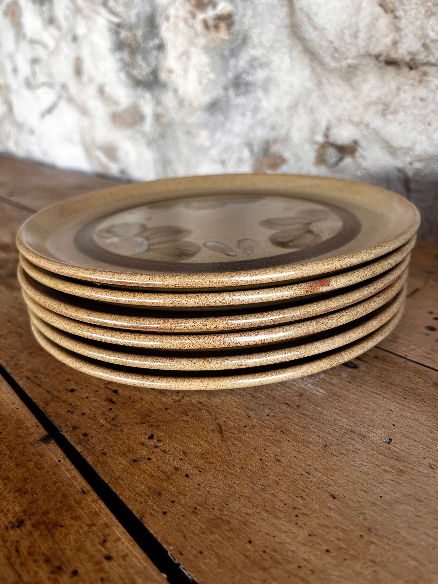 6 dessert plates Sarreguemines Atelier d'Art de Lorraine