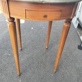 High table old hot water bottle Louis XVI style with marble top