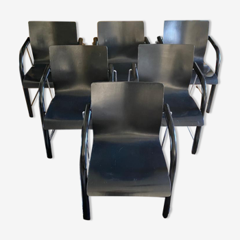 Set of 6 Thonet chairs 320 stackable