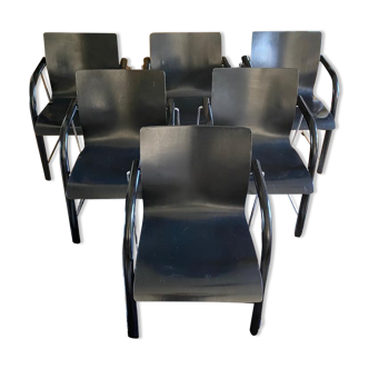 Set of 6 Thonet chairs 320 stackable