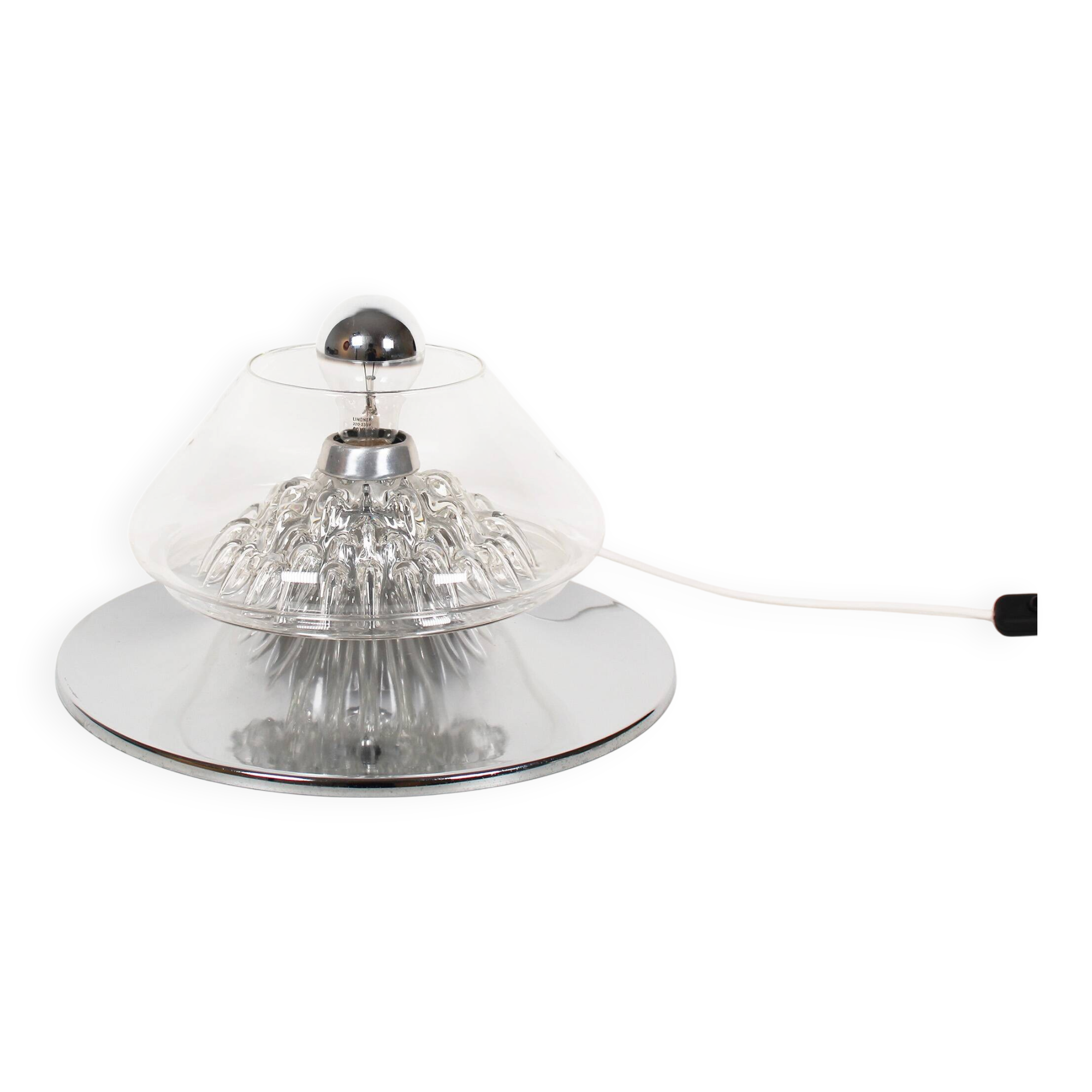 Midcentury Italian glass table lamp