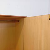 Vintage Scandinavian modernist wardrobe in teak and metal from the 1960s.