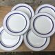 Assiettes plates liserés bleus Quadrifoglio