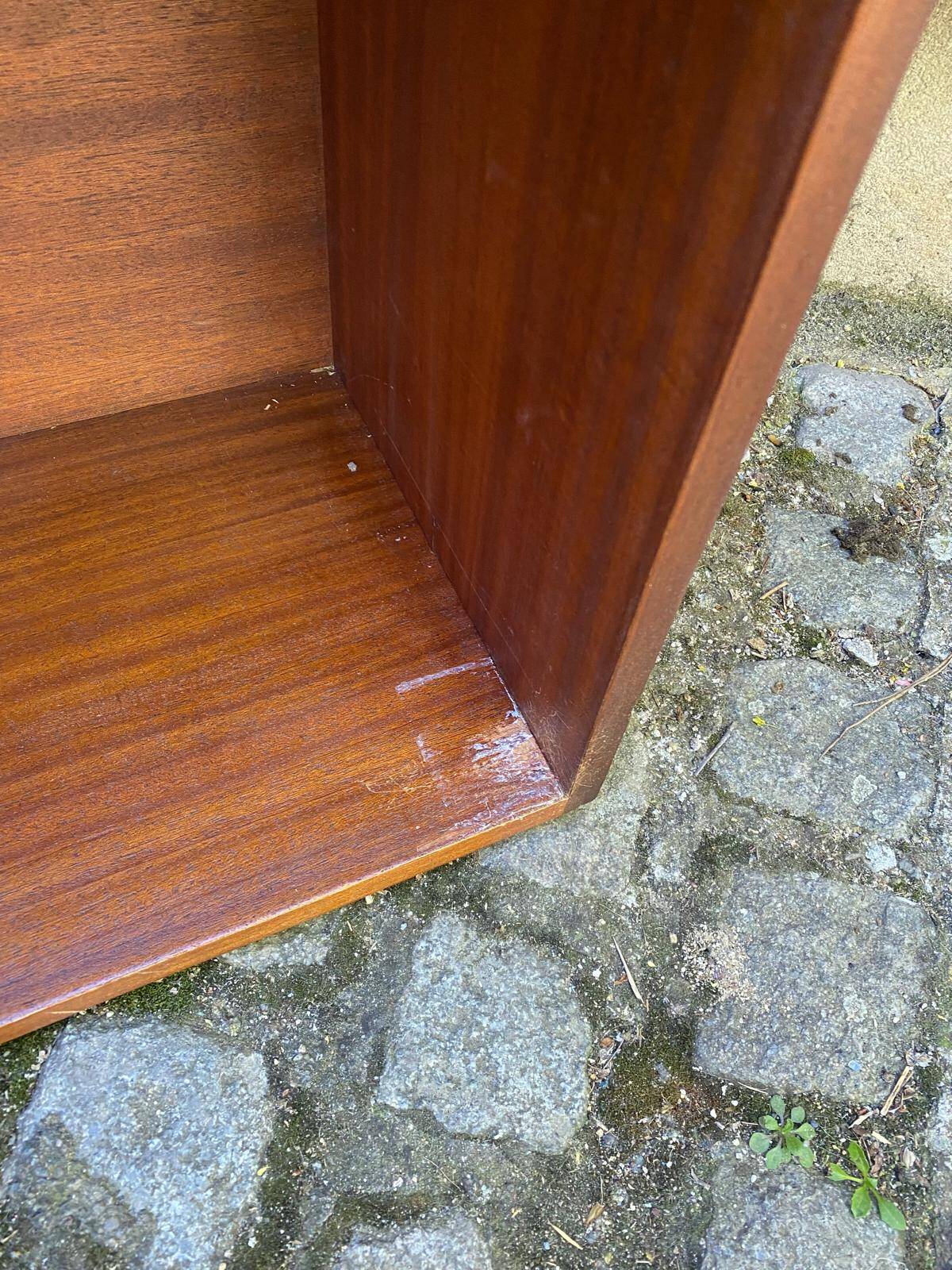 Étagère scandinave murale en bois 1960 125x80cm