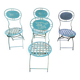 Chaises pliantes de jardin en fer forgé