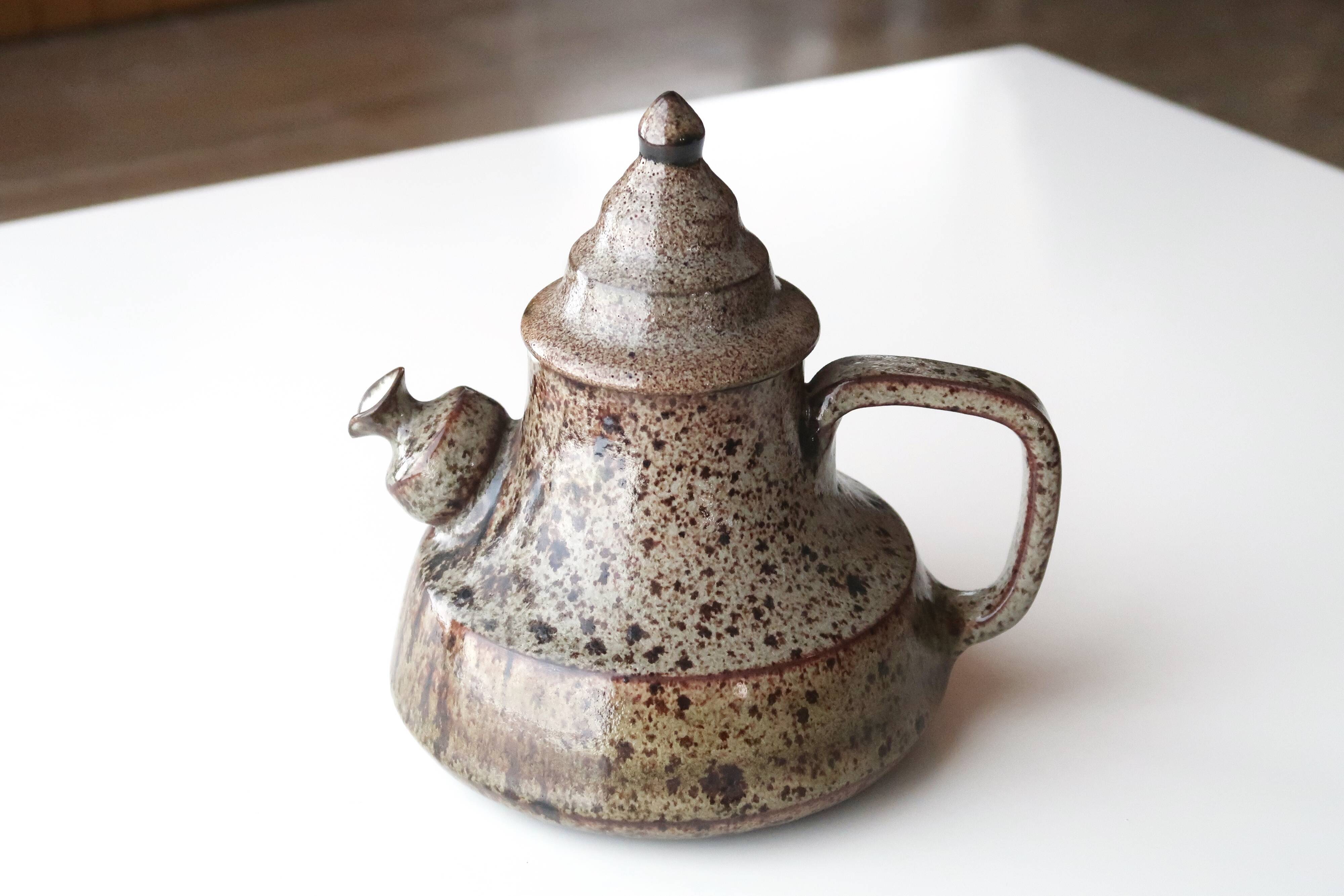 Ceramic teapot by Alain Bresson, 60s