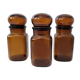 Trio bottles brown round cap