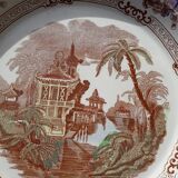 Longwy Japanese model hollow round dish diam 25.7 cm