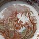 Plat rond creux en faïence de Longwy modèle japonisant asiatique diam 25,7  cm