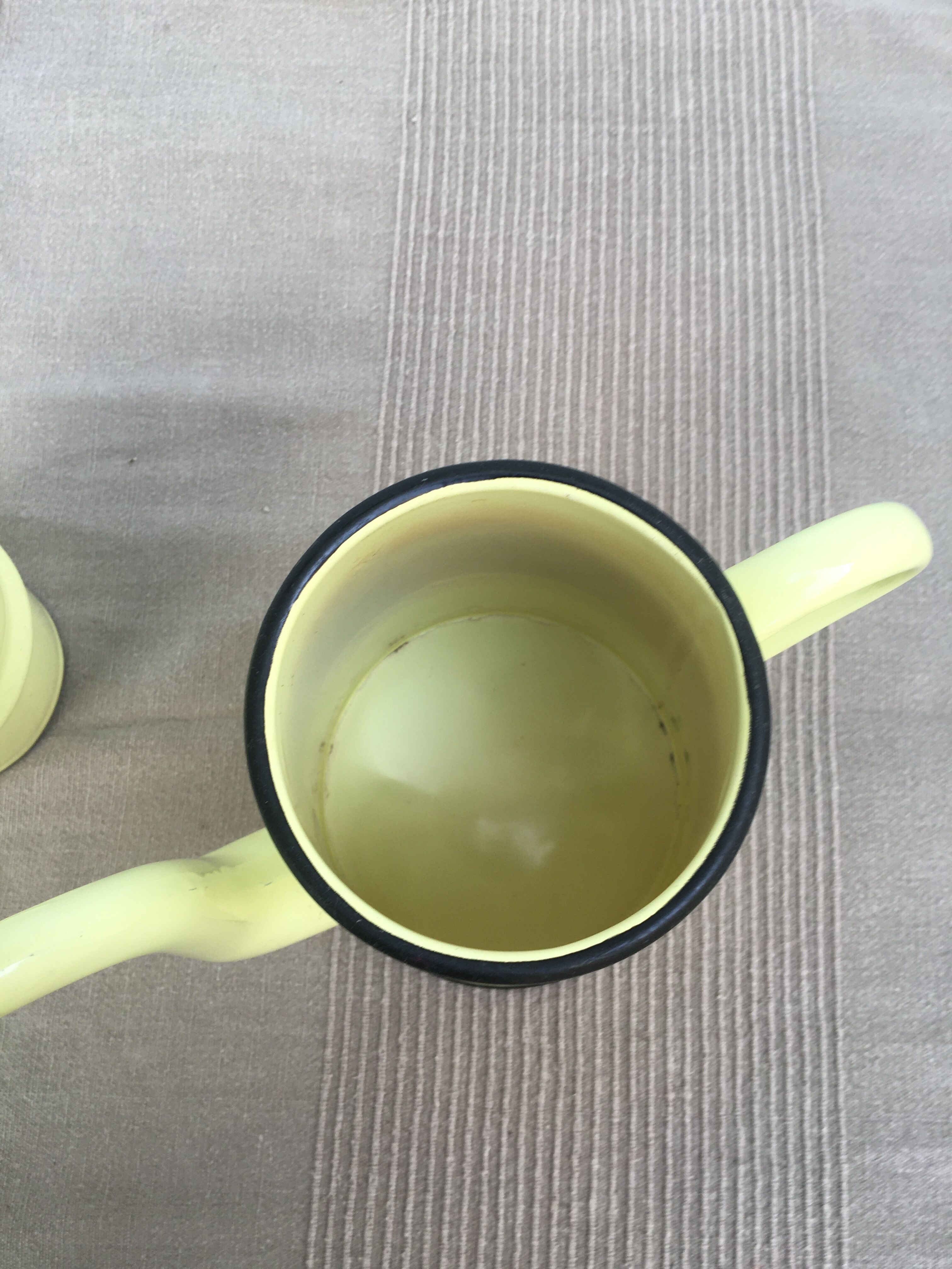 Enamelled sheet metal coffee maker in the year 60