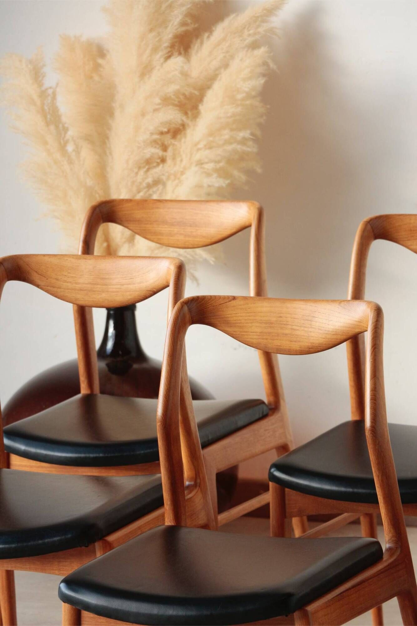 Set of 6 Vintage Scandinavian Teak Chairs – 1960s