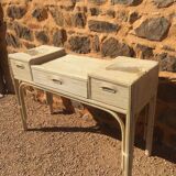 Console wood imitation rattan