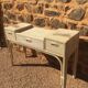 Console wood imitation rattan