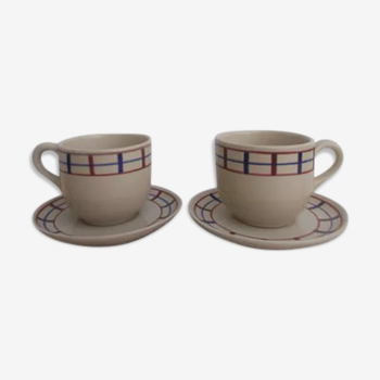 Lot de 2 tasses déjeuners basque en grès