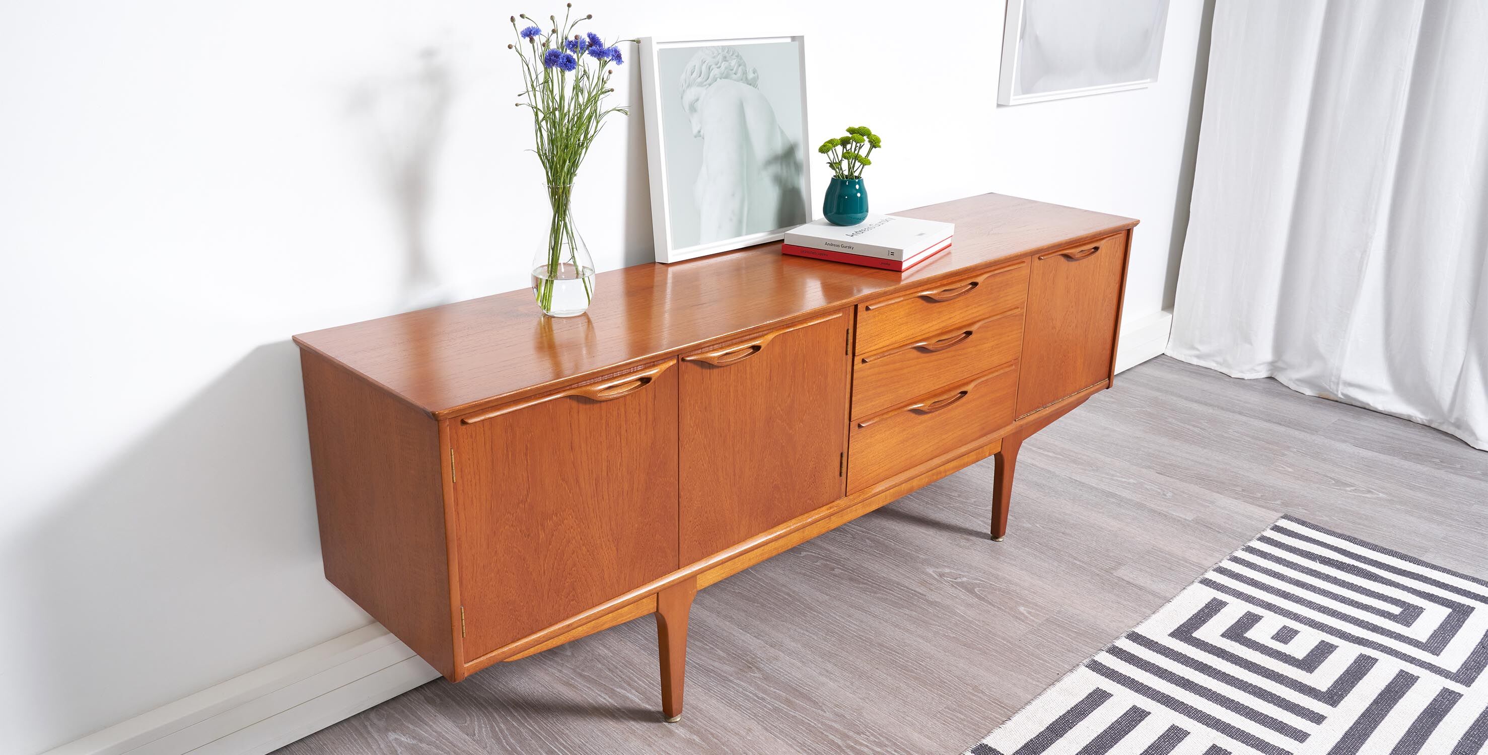 Sideboard jentique 1960 style scandinavian 198cm