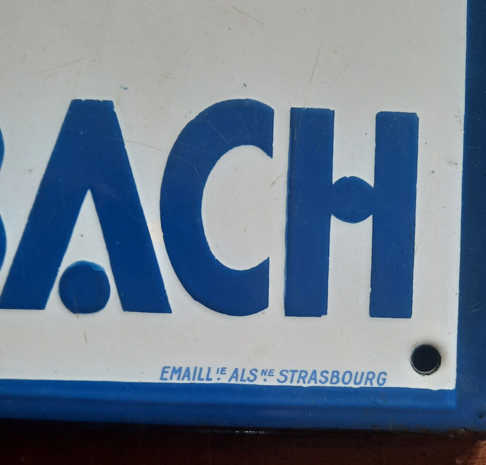 Old enamelled plate "Lutterbach beer" 38x58cm 1935