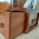 Step ladder side table in cherry wood and brass - Roche Bobois