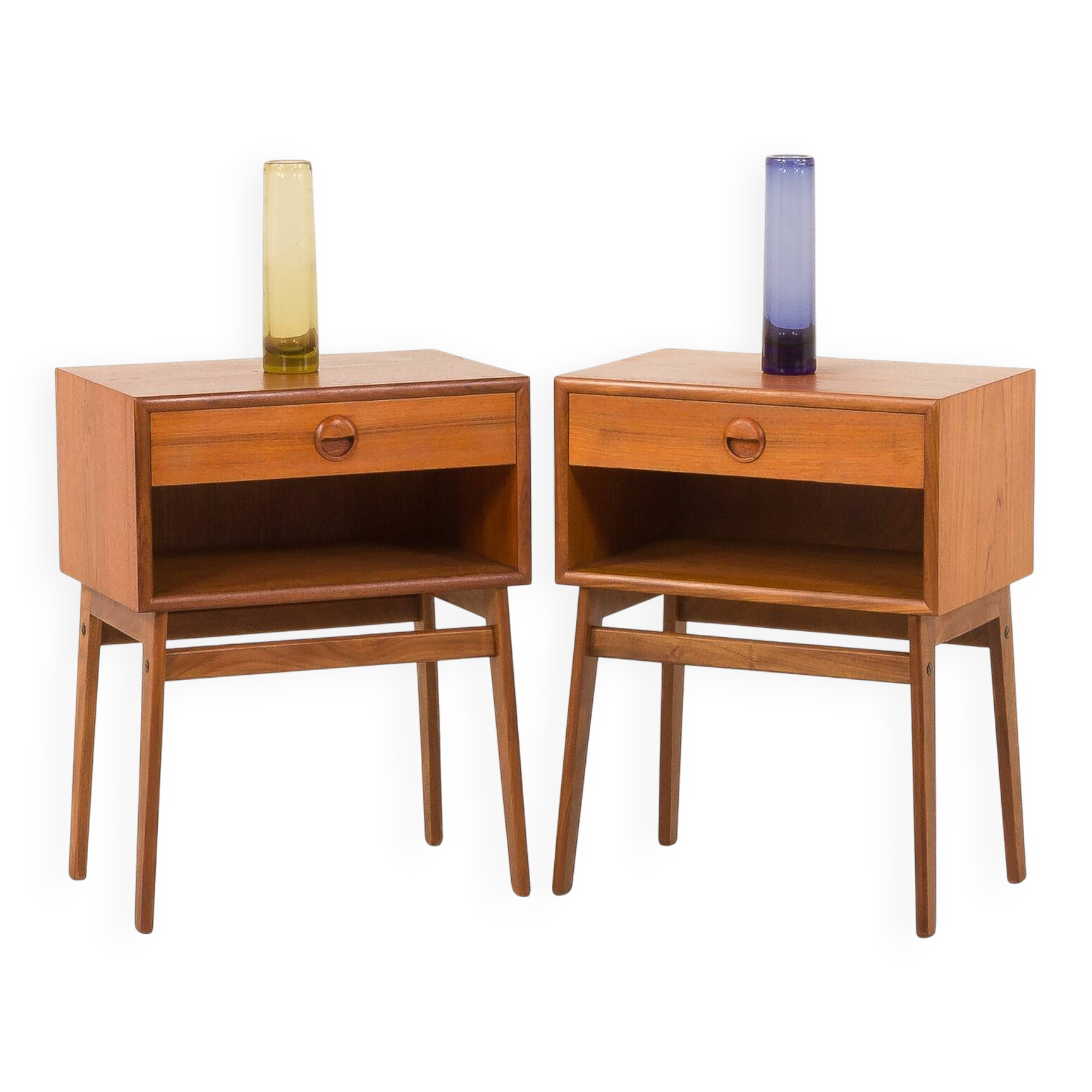 Pair of mid-century teak nightstands, Denmark 1960s