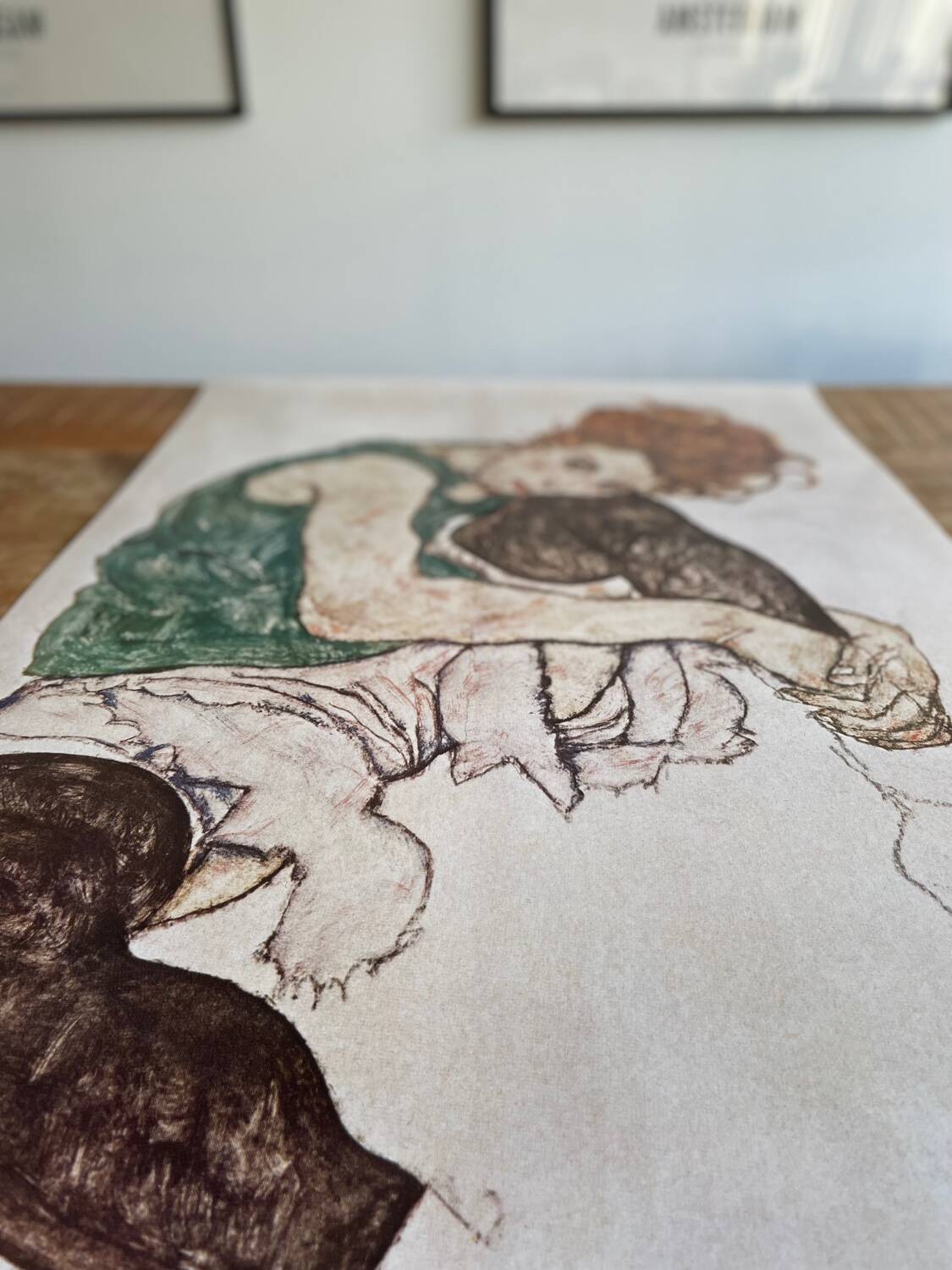 Egon Schiele 1890-1918), Sitzende Frau mit hochgezogenem Knie, Migneco&Smith 70011, imprimé en Italie
