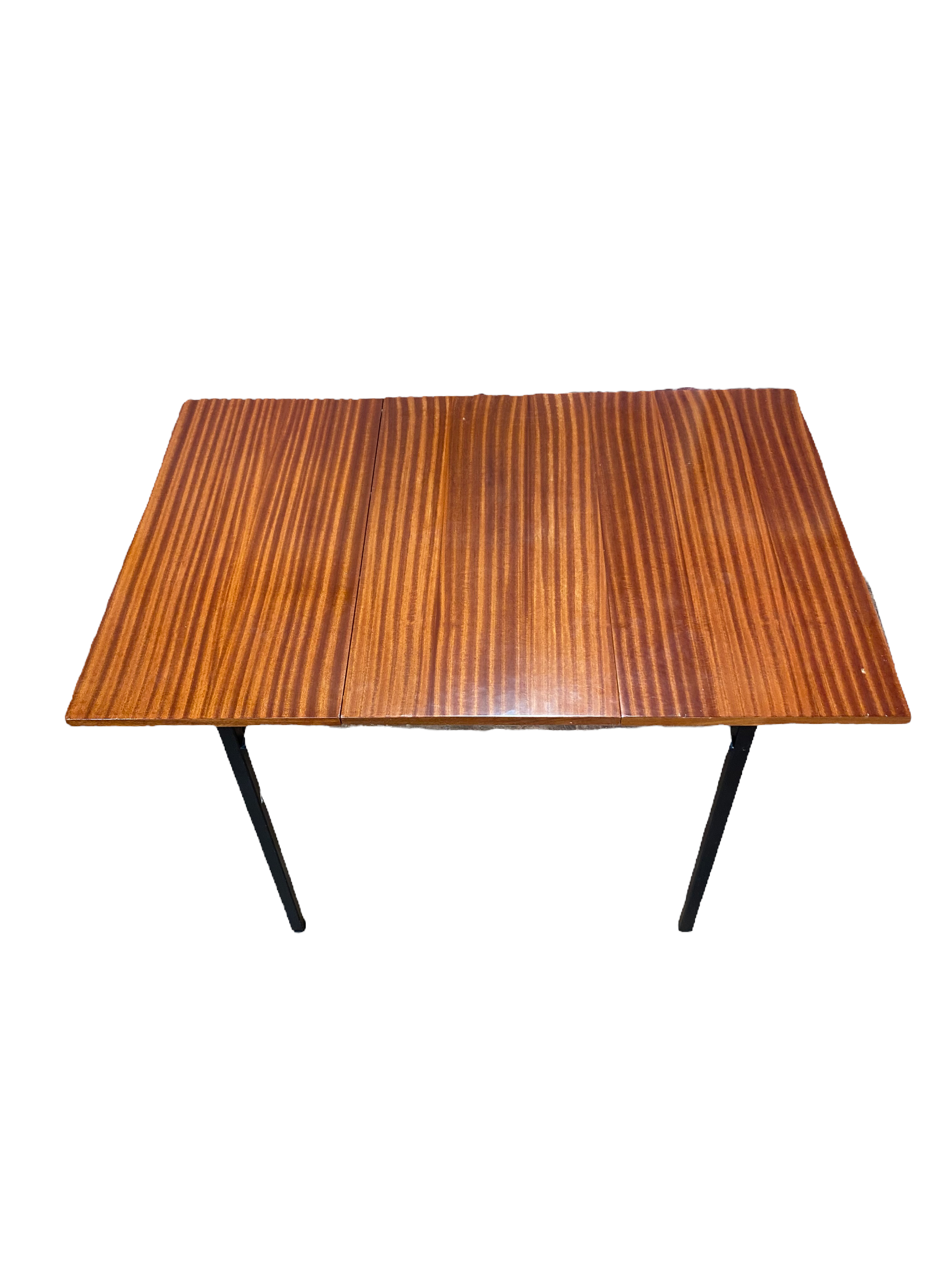 Mahogany veneer dining table by Marcel Gascoin 1960 for Alveole