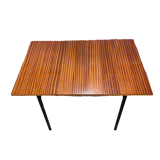 Mahogany veneer dining table by Marcel Gascoin 1960 for Alveole