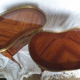 Pair of bedside tables "bean" style louis XV marked