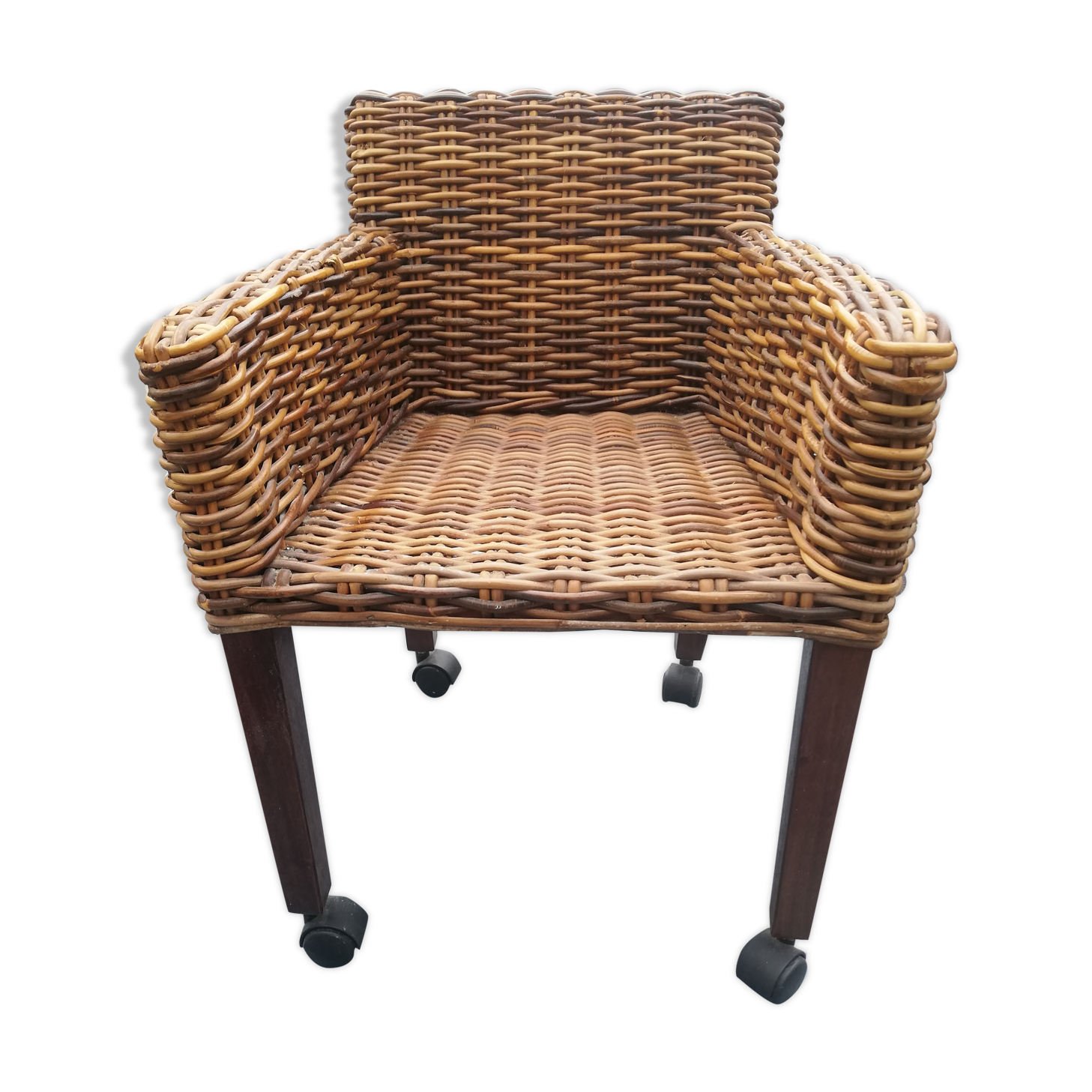 Wicker and rattan child chair