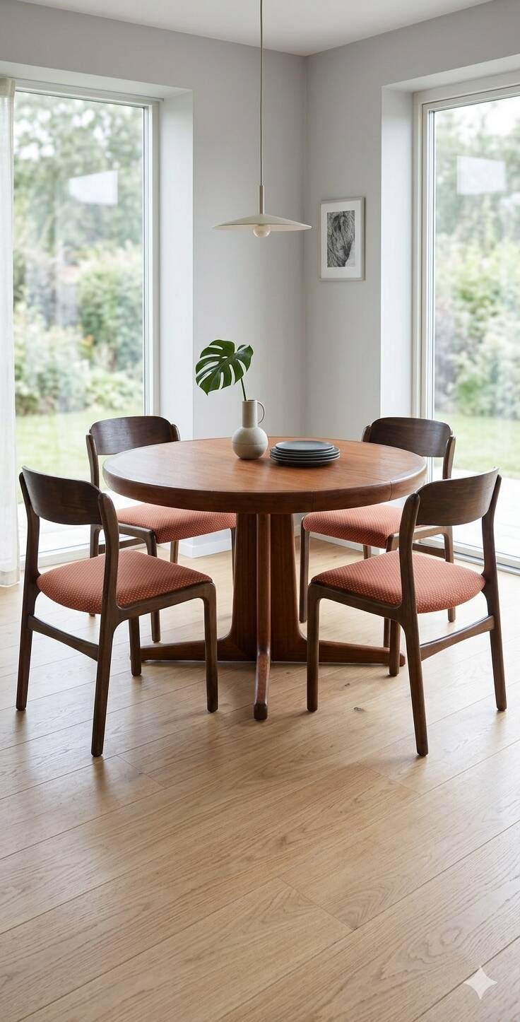 Baumann extendable table in teak from the 1960s.