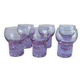 Ensemble de 6 verres Alexandrit conçus par Sergio Asti pour Arnolfo di Cambio,