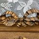 Miroir ancien en bois doré 128 x 68 cm