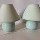 Paire de lampes vintage vert d’eau