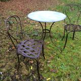 Garden chairs, wrought iron