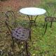 Chaises de jardin, fer forgé