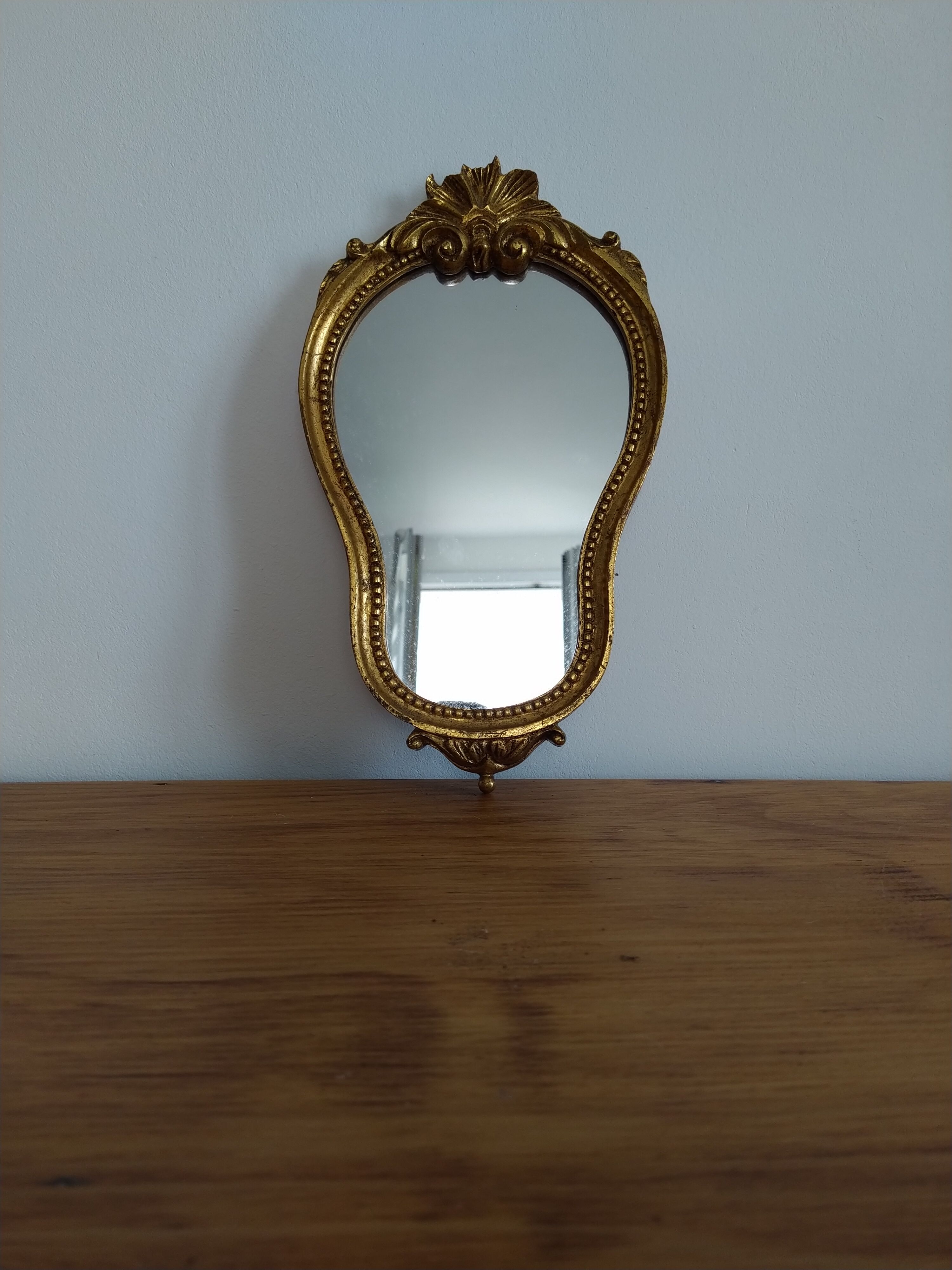 Old golden mirror beautiful patina