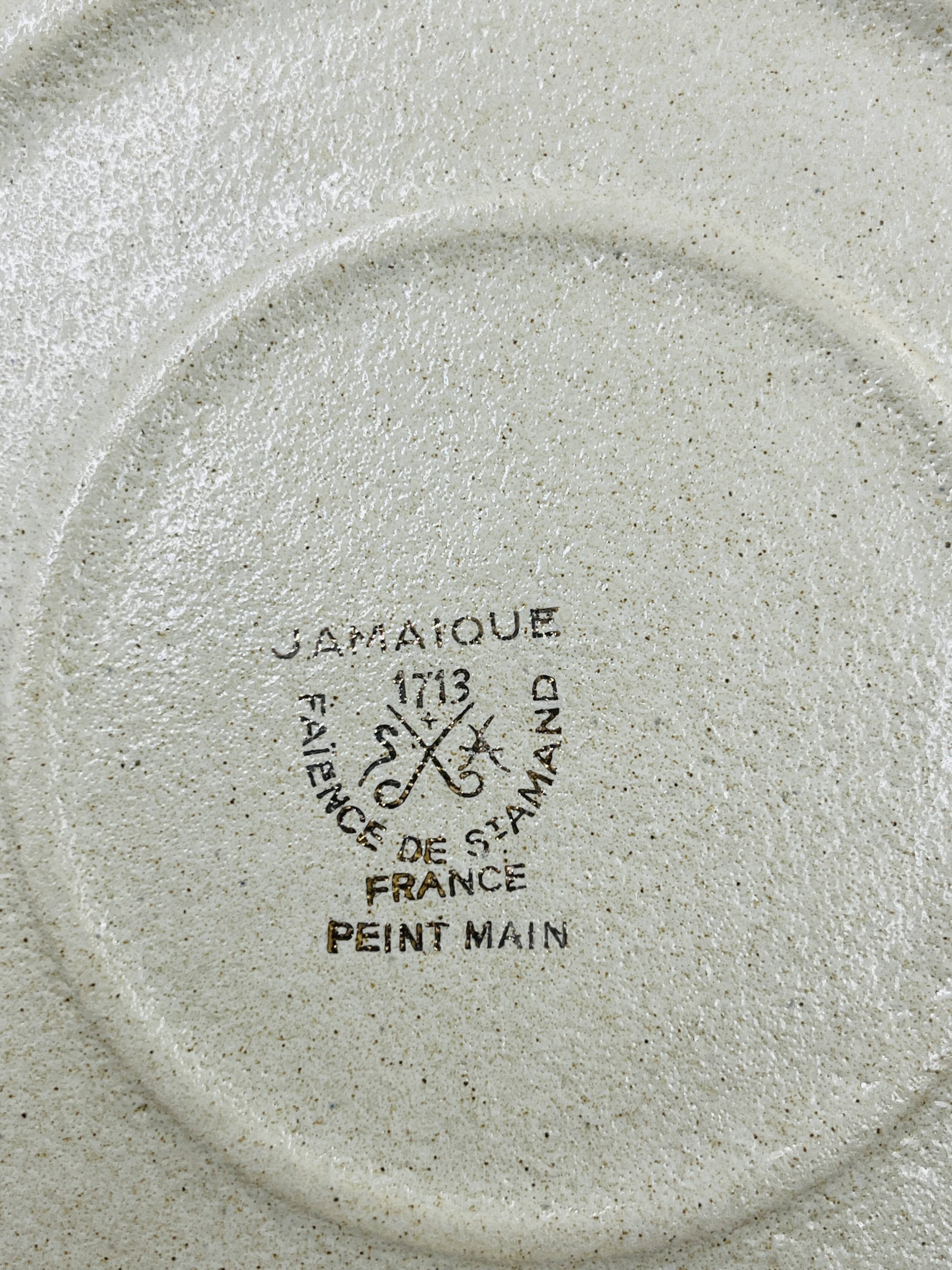 Set of Stoneware Plates Saint-Amand Jamaica