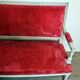 Magnificent Louis XVI three-seater bench in lacquered wood.
