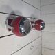 Pair of vintage chrome metal eyeball wall lights from the 70s