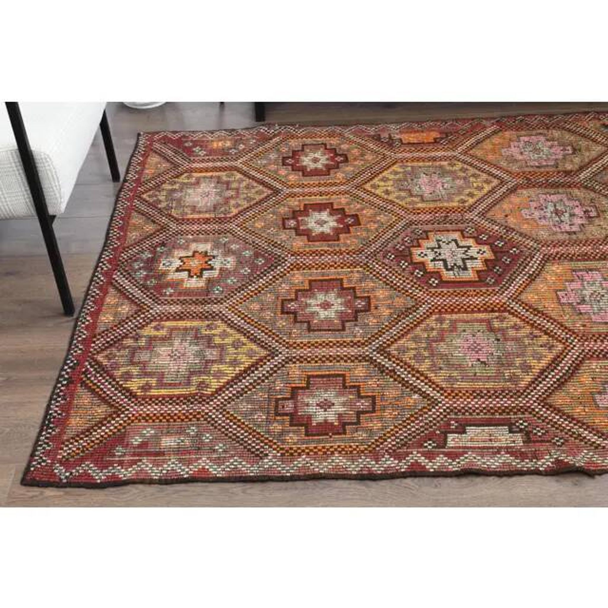 Vintage Turkish Oushak Handmade Wool & Cotton Brown Area Rug 164x288