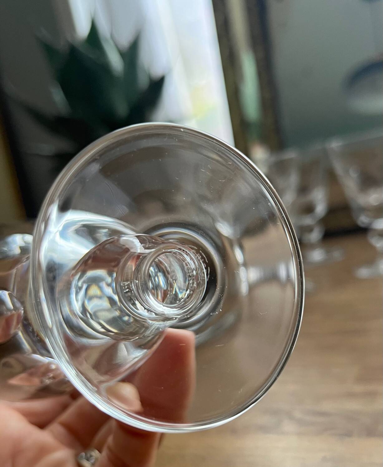 St Louis crystal white wine glasses