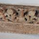 Antique fragment of a 19th century Sicilian carved wooden cart