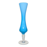 Vintage light blue and white opaline soliflore vase
