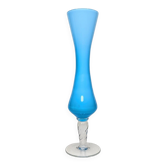 Vintage light blue and white opaline soliflore vase