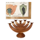 Large Swedish folding candle holder solid wood