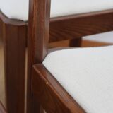 4 modernist cream chairs