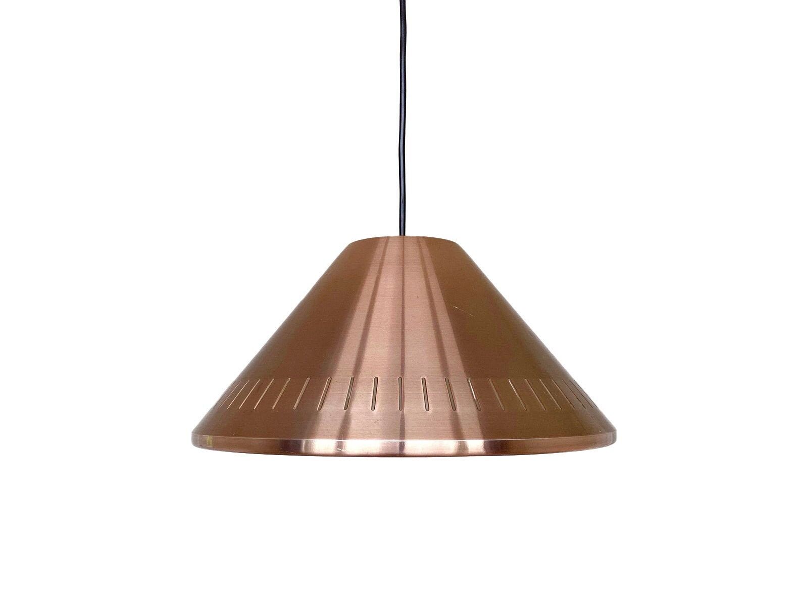 Vintage red Copper aluminium Perforated Hanging Lamp / Pendant