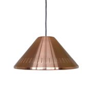 Suspension vintage rouge cuivre aluminium perforaté