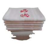 Lot de 6 serviettes de table en coton