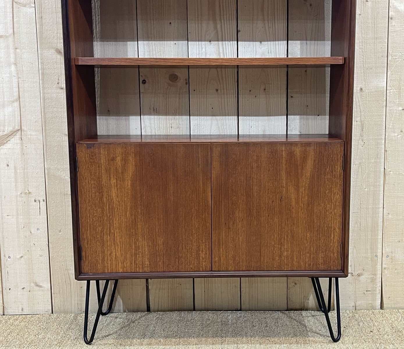 English library of the G-Plan brand of the 70s in teak